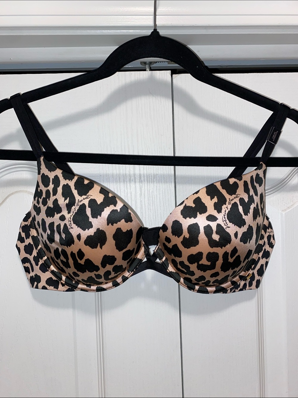 Victoria's Secret Leopard Print Underwire Bra - Black and Tan